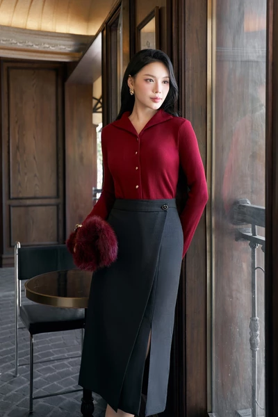 Áo thun gân cổ kiểu