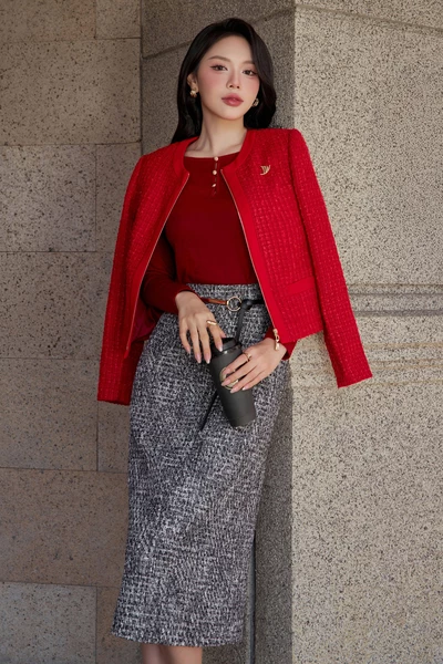 Áo Tweed Scarlet Aura