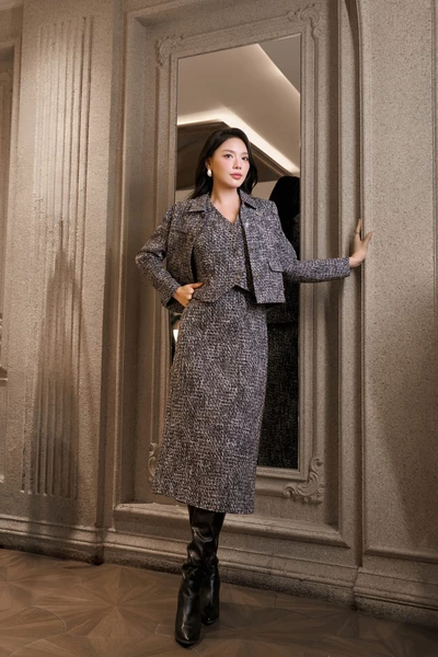 Chân váy Tweed Elegent Classic