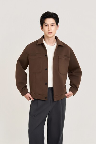 Áo khoác dạ Casual cổ đức