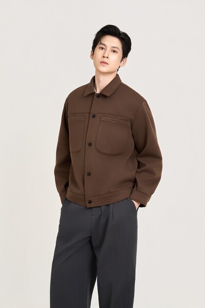 Áo khoác dạ Casual cổ đức