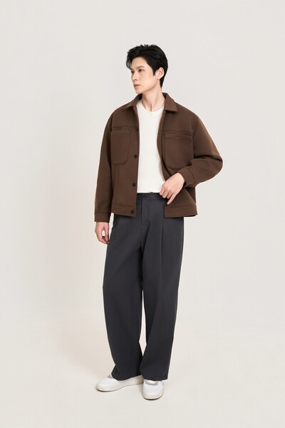 Áo khoác dạ Casual cổ đức