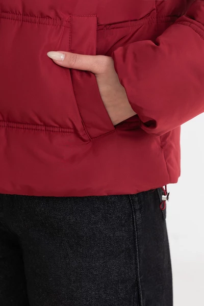 Áo phao đỏ đô Hooded Warm