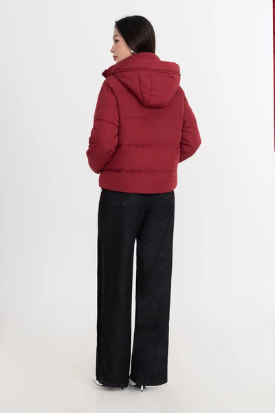 Áo phao đỏ đô Hooded Warm