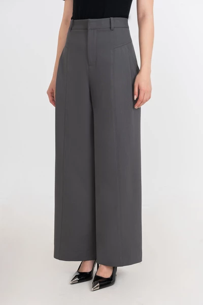 Quần Tây suông ghi xám