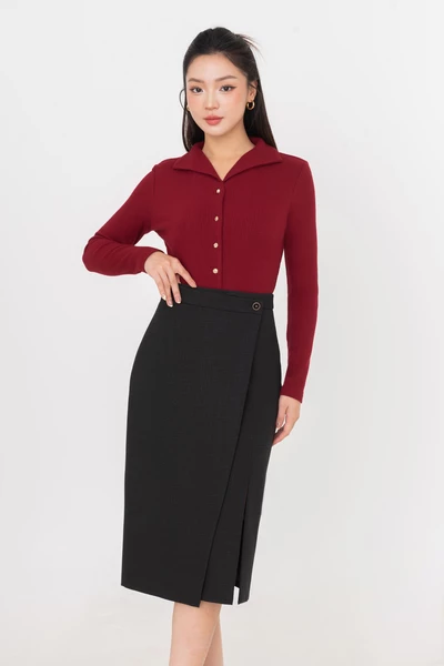 Áo thun gân cổ kiểu