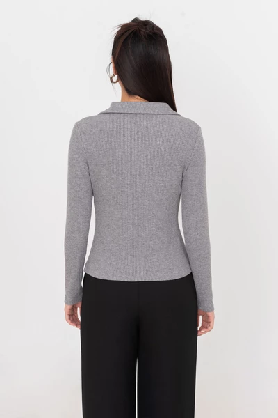 Áo thun gân cổ kiểu