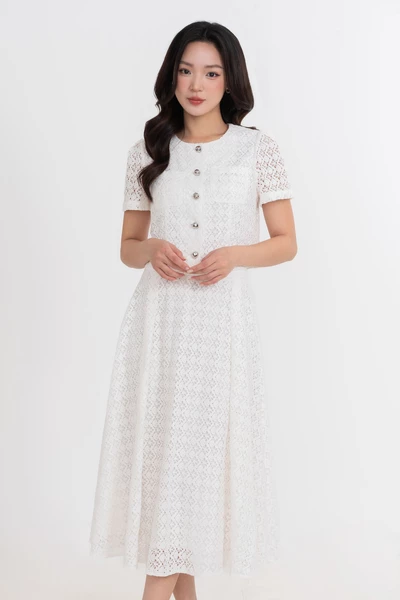 Áo sơ mi ren Croptop