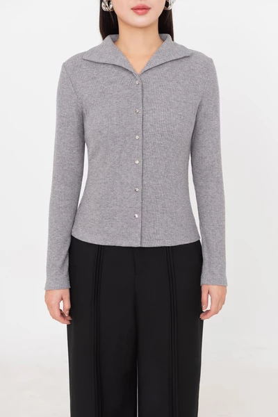 Áo thun gân cổ kiểu