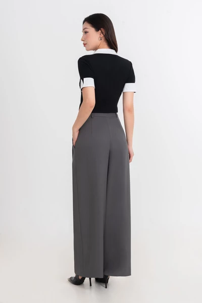 Quần Tây suông ghi xám