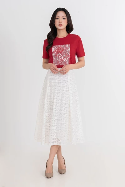 Chân váy ren xòe 2 lớp