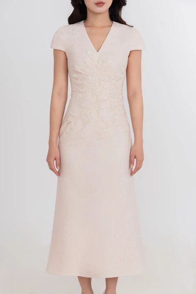 Ivory Fleur Dress - Đầm dạ hội thêu hoa