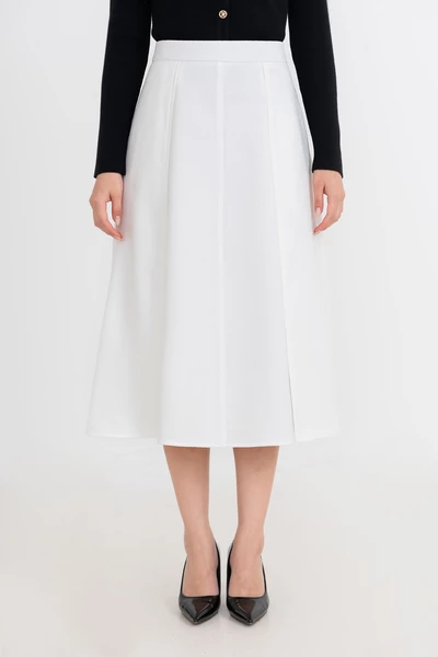 Chân váy xếp ly White Pleated