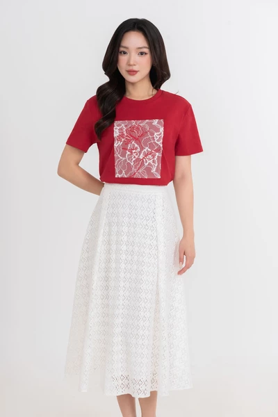 Chân váy ren xòe 2 lớp