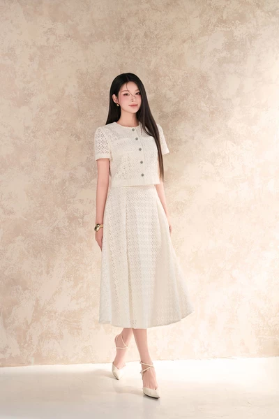 Chân váy ren xòe Ladychic