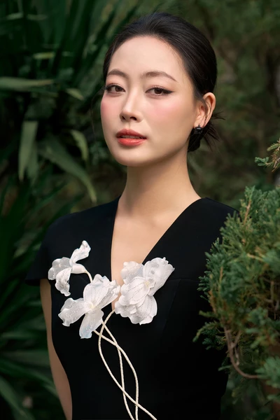 Noir Éternelle Dress - Đầm dạ hội hoa lụa