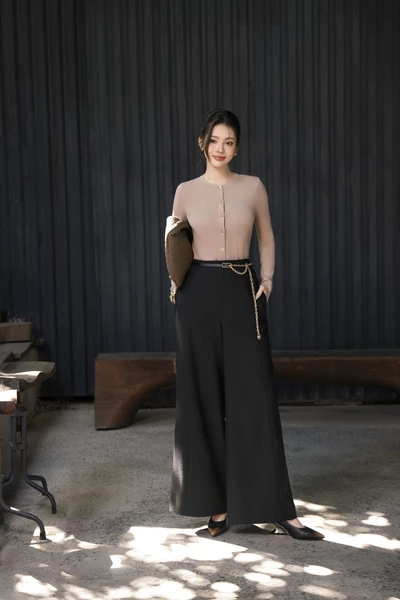 Quần suông ống rộng Ebony Elegant