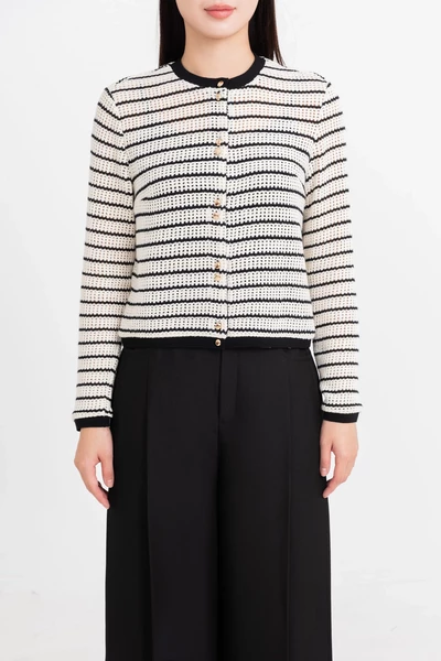 Áo len tay dài Parisian Stripe MS 58B0288