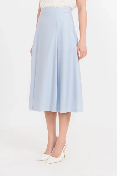 Chân váy xanh Pastel dáng xòe