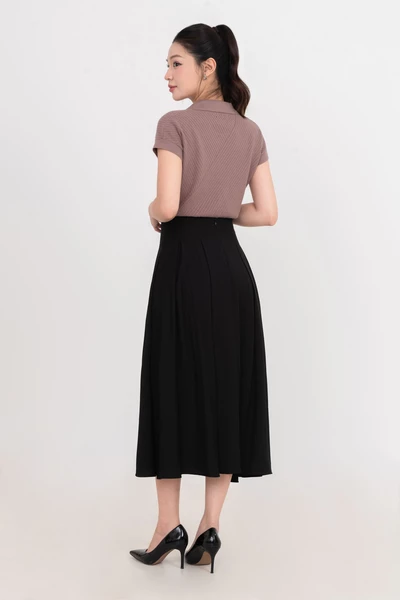 Chân váy xếp ly dài Soft Flow