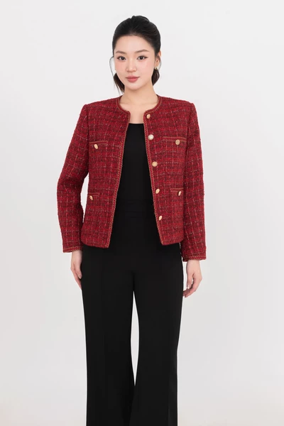 Áo khoác Tweed Red Classic