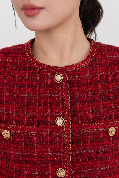 Áo khoác Tweed Red Classic