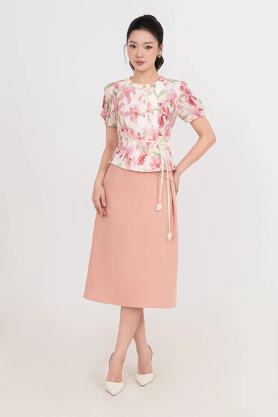 Áo sơ mi lụa Spring Aura