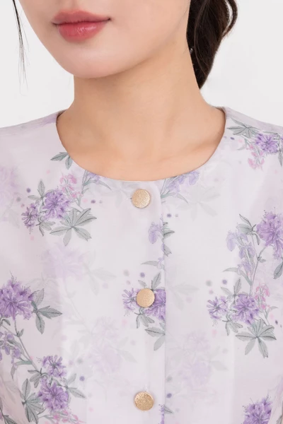 Áo sơ mi lụa Spring Aura