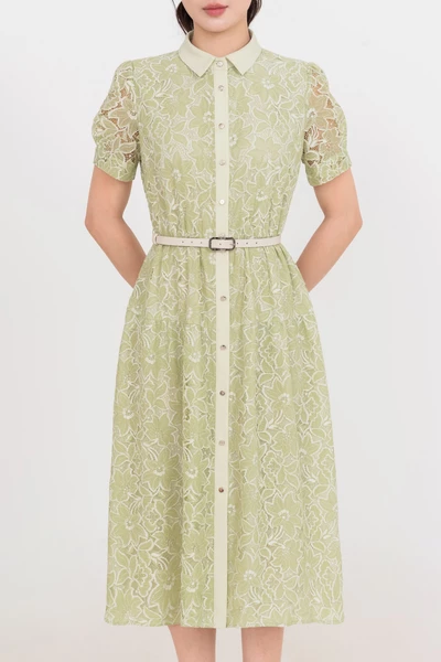 Đầm hoa xanh Spring Pastel