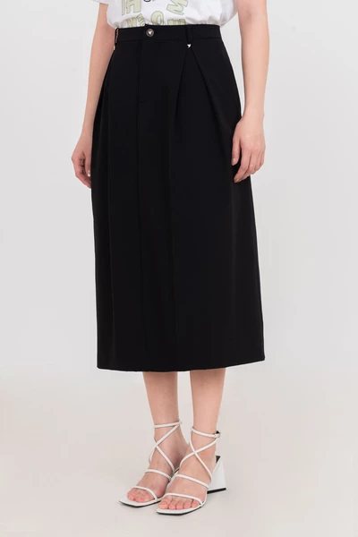 Chân váy midi A xếp ly Classic