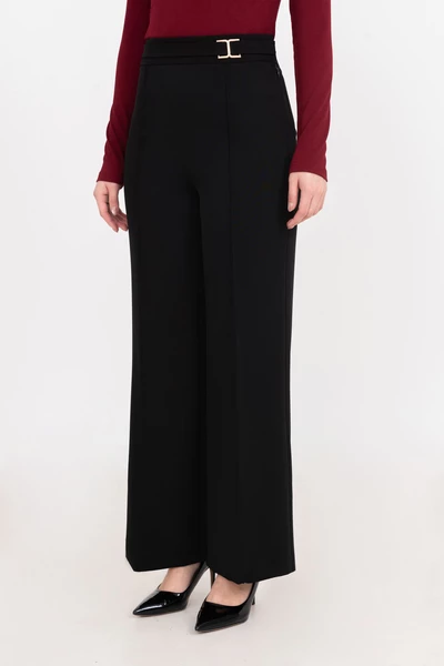 Quần dài ống suông phối đai