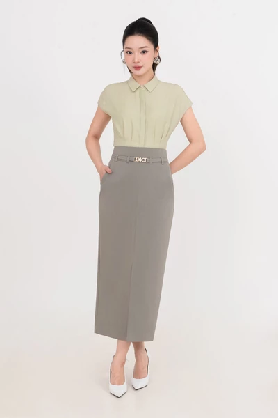 Chân váy bút chì dáng dài Refined