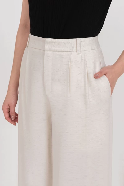 Quần tây dáng suông Melange