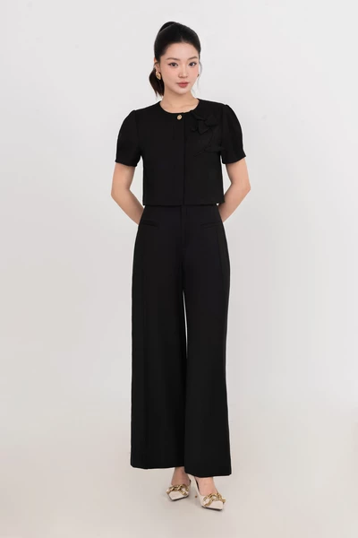 Áo Croptop đính hoa vai