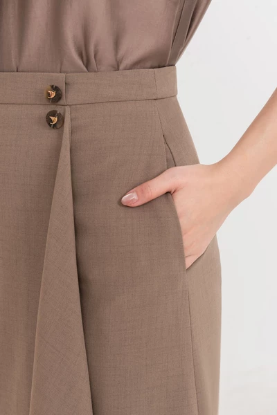 Chân váy xếp ly Mocha Brown
