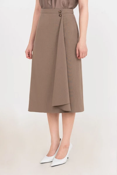 Chân váy xếp ly Mocha Brown