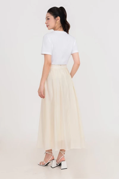 Chân váy lụa xếp ly Spring Waltz