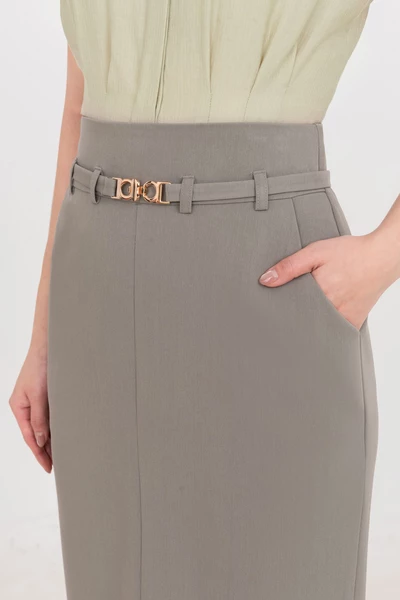 Chân váy bút chì dáng dài Refined