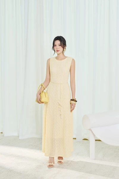 Đầm thun ren Golden Lace