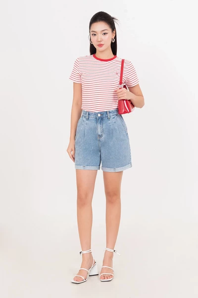 Red Striped T Shirt - Áo thun kẻ cotton