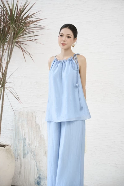 Áo kiểu buộc dây Blue Horizon