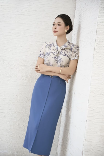 Áo sơ mi họa tiết Lyocell