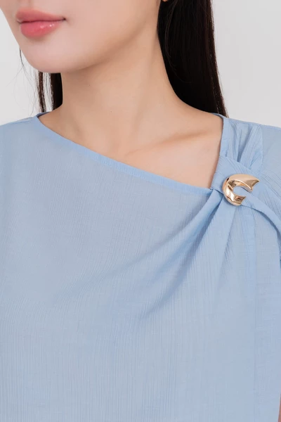 Áo sơ mi lụa Draped Breeze