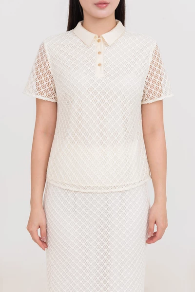 Áo cánh Polo phối ren