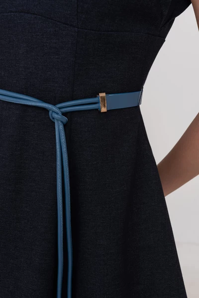 Đầm xòe Denim tay hến