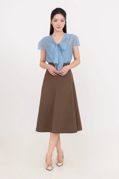 Chân váy nâu Choco