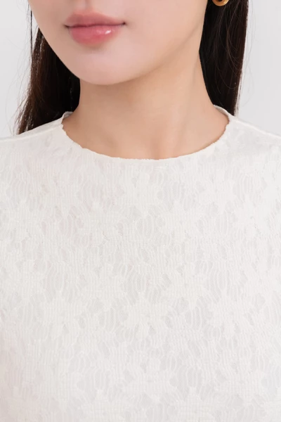 Áo thun dệt vân Floral