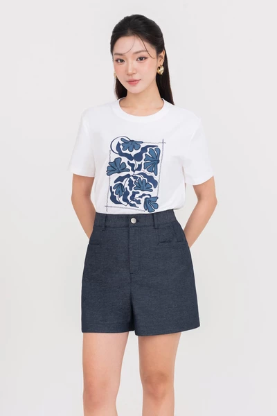 Quần shorts suông Softden