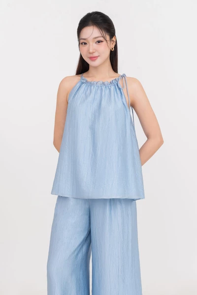 Áo kiểu buộc dây Blue Horizon