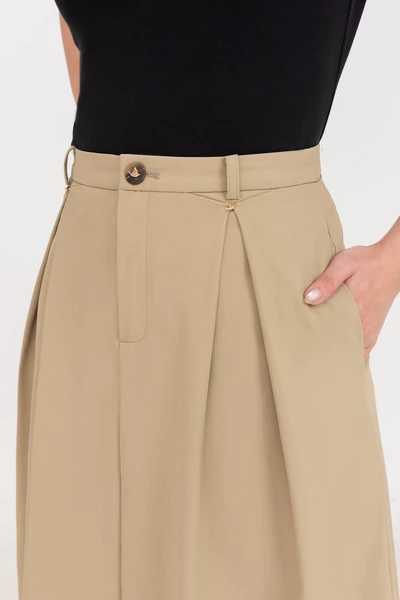 Chân váy midi A xếp ly Classic